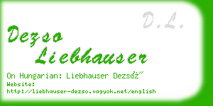 dezso liebhauser business card